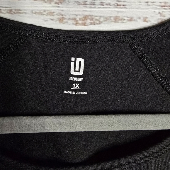 NWT Black Ideology Longsleeve Womens Plus Size 1X & 2X Shirt Activewear - Picture 2 of 6